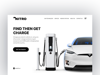 EV Charging Station Website UI adobe clean design eco ev figma illustration service sustainability ui ux web