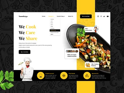 Yummilicious - Recipe sharing platform design appdesign branding design productdesign ui ux webdesign