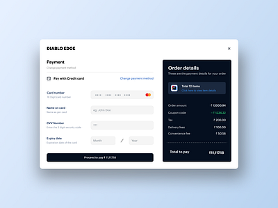 Web check out card checkout checkout credit card dashboard design fintech modal popup ux web webdesign