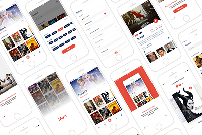 Movi - Movie App Ui Template mobile app movie app movie template template ui kit uiux