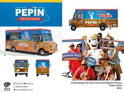 FoodTruck Wrap Design app blue branding bread design food foodtruck graphic design illustration logo promotion typography ui ux vector wrap