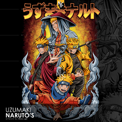 Uzumaki Naruto's anime apparel character clothing commission hokage illustration japanese konoha manga naruto naruto art naruto shippunden naruto uzumaki nft nft art nft artist nft creator poster superhero