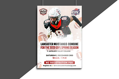 Sports flyer ad advertising america banner creative design designer event eyecatching flyer football graphic design illustration match media player post social sports unique