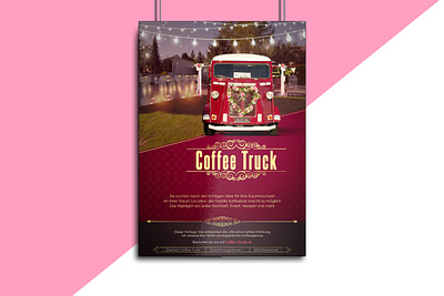 Coffee Truck for Events ad advertising banner coffee creative design designer elegant eyecatching flyer graphic design illustration media post poster social social media truck unique wedding