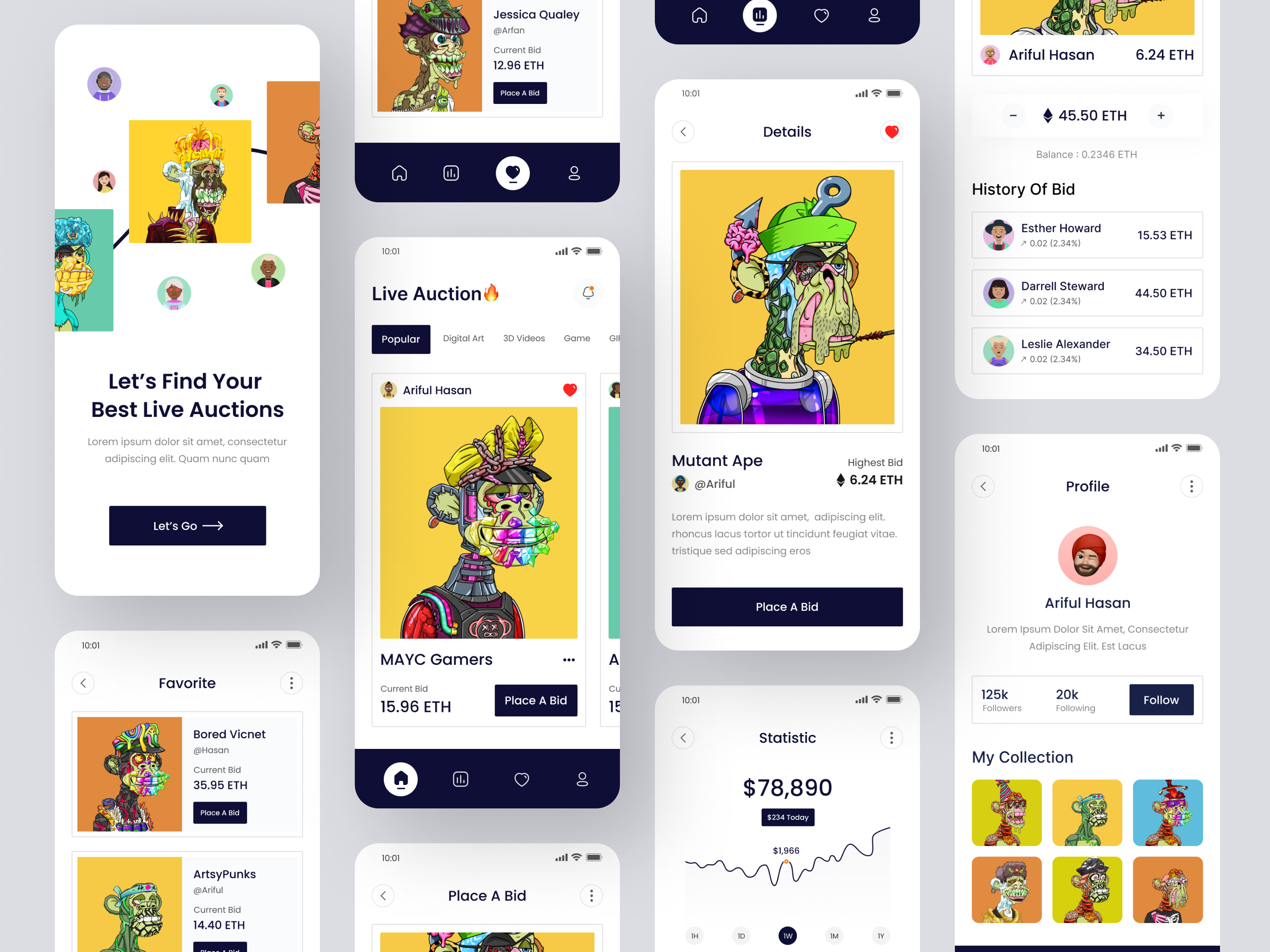 Example of Modern Mobile App UI UX Design