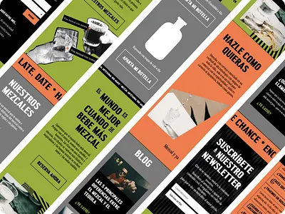 Púa Mezcal - Website con un estilo urbano alcoholic beverage alto contraste branding diseño web mexico mezcal tequila ui urban website