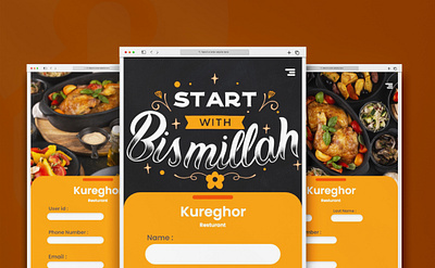 Resturant Sign up/Log in Page adobe xd branding design graphic design illustration landing page log in page post design sign up page social media post design typography ui uiux user interface ux website design