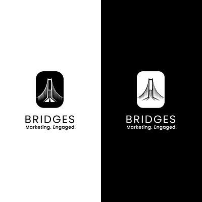 BRIDGES MARKETING ENGAGED app branding design graphic design illustration logo typography ui ux vector