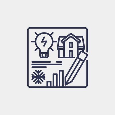 Energy Recommendations icon bill design energy finance graphic design home icon illustration logo vector