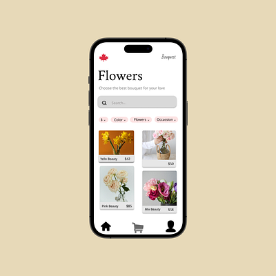 Flower Store App UI 3d graphic design ui ux uxui