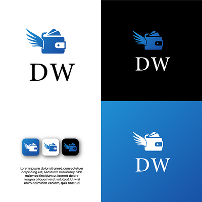 DW LOGO app branding design graphic design illustration logo typography ui ux vector