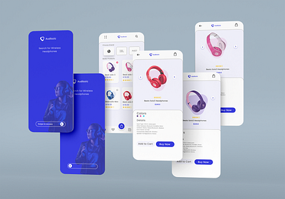 Headphone Ecommerce App | Wireless Headphones Store adobe app app design beauty app branding design ecommerce ecommerce app ecommerce app concept graphic design headphone headphone store ui mobile app online store product shop shopify shopping ui uiux