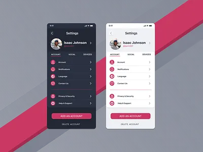DailyUI :: 007 - settings 007 100 day design challenge dailyui dailyui challenge dailyui::007 day007 design ui ui design