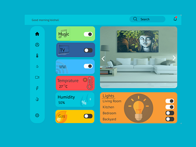 Home Monitoring Dashboard design ui ux