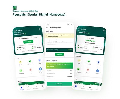 Revamp Pegadaian Syariah Digital fintech investment mobileapp pegadaian ui ux