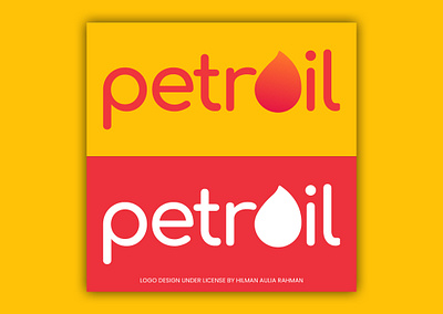 Petroil Logo (Company Logo) branding company logo graphic design logo oil logo petrol logo typography