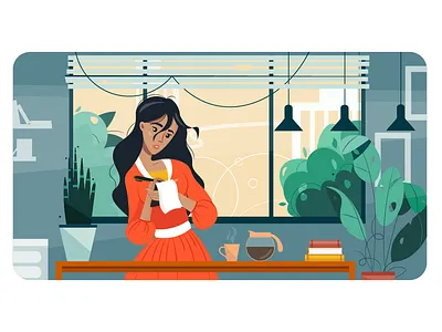 Work office design illustration illustrator vector