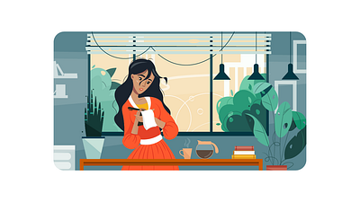 Work office design illustration illustrator vector