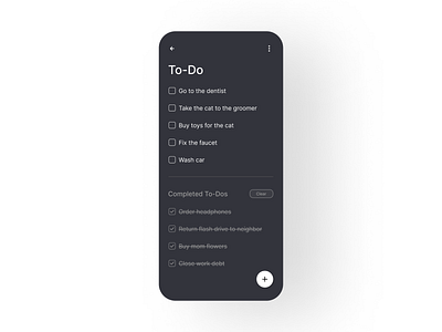 Daily UI 042 - To Do List android app daily ui 042 dailyui dailyuichallenge dark theme design figma ios mobile mobile design to do list ui uidesign userinterface ux