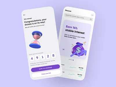 Crypto App - Waitlist crypto wallet visual design web 3