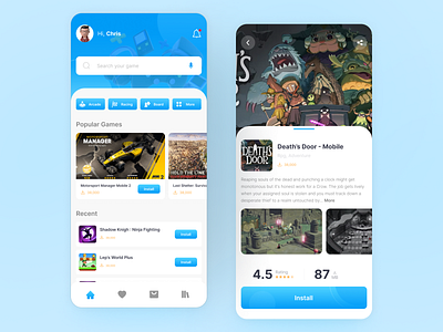Game Store App game app ux game store app ui game ui gaming app gaming ui graphic design online store ui store app store ui ui