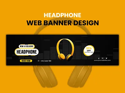 Headphone Web Banner Design ads banner bannerdesign bluetoothheadphones design facebook facebookcover gadgets graphic design headphone instagram post print socialmedia socialmediacover sound takeproduct technology web webbanner