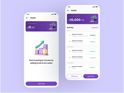 Crypto Wallet - Transaction History crypto crypto wallet visual design web 3