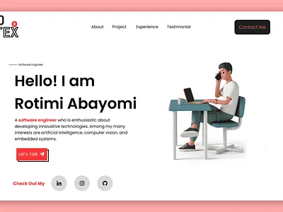 Portfolio Landing Page 3d animation app branding case study colorful cv design graphic design illustration landing page logo portfolio ui user ux vector