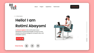 Portfolio Landing Page 3d animation app branding case study colorful cv design graphic design illustration landing page logo portfolio ui user ux vector