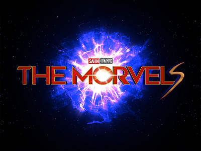 THE MARVELS | Text Effect - Photoshop Template 3d 3d text captain marvel cinematic design download file film logo marvel mcu mockup movie photoshop psd template