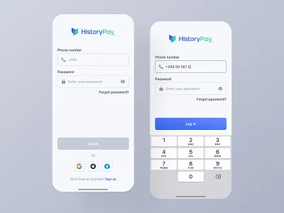 Mobile App - Log in page app appdesign design figma login mobile registration ui ux uxui