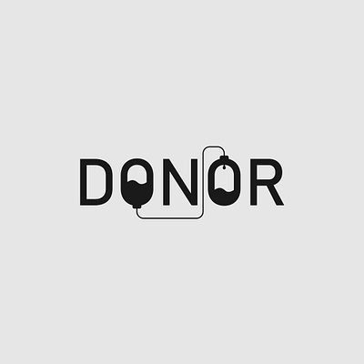 Donor logo concept brand identity branding design donor illustrator logo logo design minimalist typography vector