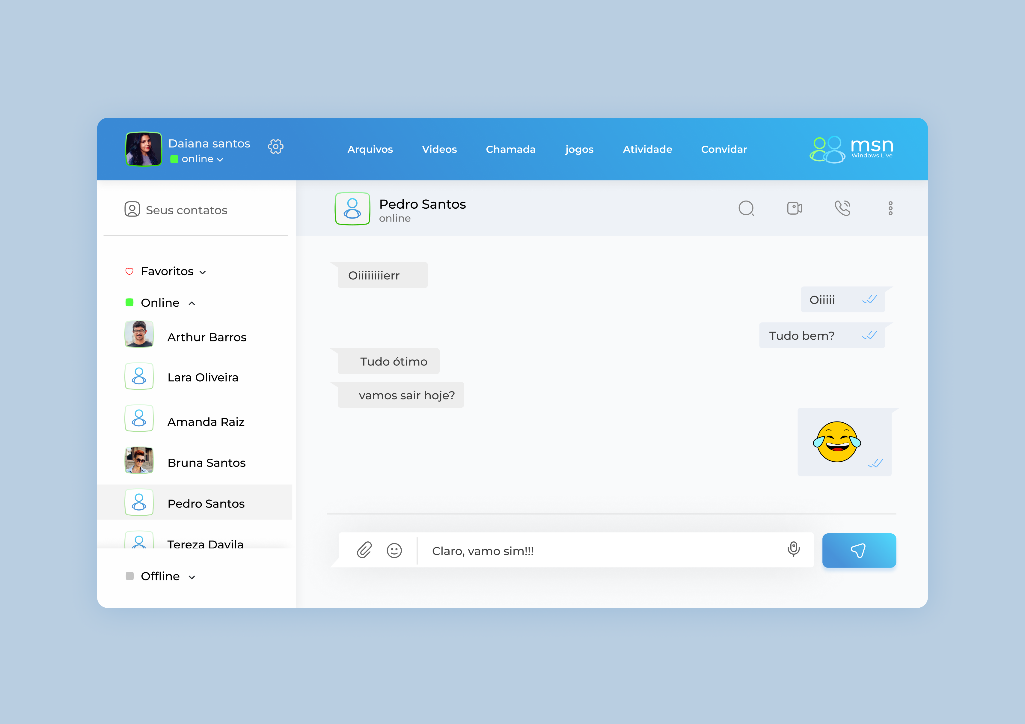 Example of Desafio redesign - msn