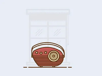 Vintage Radio Illustration branding design graphic design illustration line art radio vector vintage