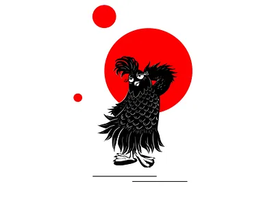 Chick black and white chick chicken drawing flirty illustration minimalist sexy simple