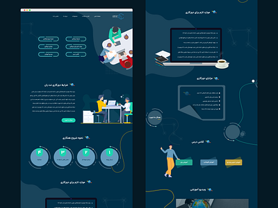 *طراحی لندینگ نتران *تم دارک dark design landing ui ui design ui ux uiux ux design web website xd xd design