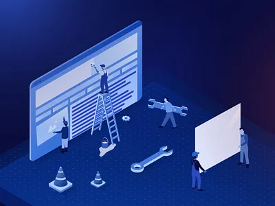 Isometric illustrations branding design figma graphic design illustration isometric illustration no code vector