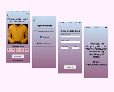 E-commerce App design typography ui
