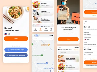 My Hero Delivery App (Live) branding graphic design mobile app design mobile ui ui and ux ux