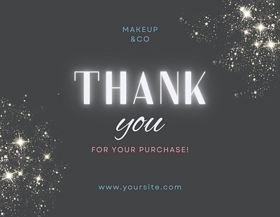 business thank you asethic branding bright email feminine pretty sparkles thankyou