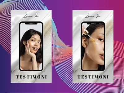 Testimoni Display Template Instagram Story advertising brand identity branding company branding corporate branding display product graphic design illustrated design illustration instagram story mockup skin care social media social media branding template typography visual identity