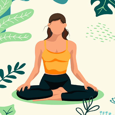 йога branding graphic design ui