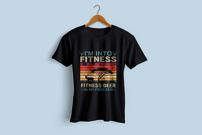 i'm into fitness...t-shirt adventure bowhunter camping deer font hunter hunting hunting t shirt huntlife nature outdoors shooting t shirt vantage vector wildlife