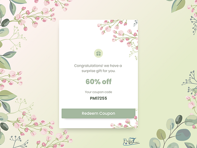 Redeem Coupon-DailyUI_061 dailylearning dailyui design illustration logo ui uichallenge uidesign uidesigner ux