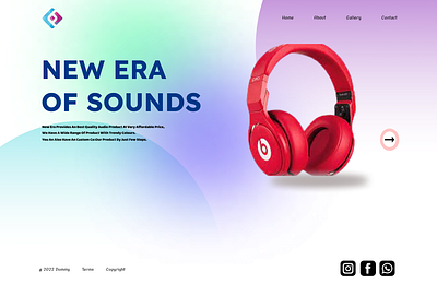 Headphone Website homepage headphone ui ux website