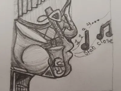 More detailed Graphite drawing design illustration