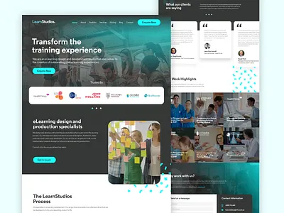 LearnStudios Website Redesign branding graphic design typography ui vector web design