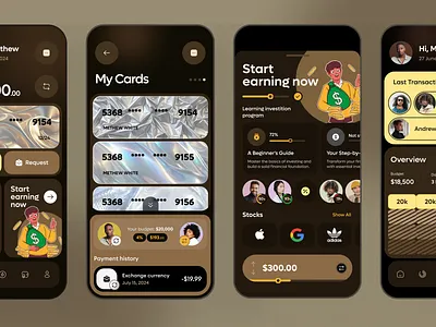 Finance & Investment - App Design app design bank banking finance finance app fintech fintech app mobile app ui ux wallet