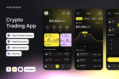 Navigate the Crypto Market with a Powerful and Intuitive UI 📈📱 3d animation branding graphic design logo motion graphics ui