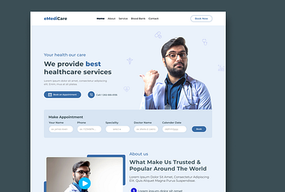 eMediCare care doctor graphic design health healthcare medi medical medicare ui